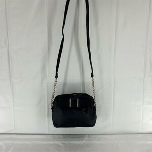 Betsy Johnson Women's Black Bow Crossbody Handbag Gold Chain Accent Medium Size